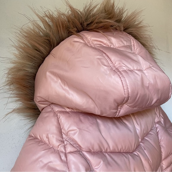 Toddler Girls Michael Kors Dusty Pink Puffer Jacket 3T - Picture 3 of 8